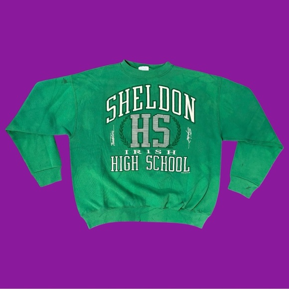 90s Sheldon Irish High School Sweatshirt - Picture 1 of 5